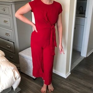 Anthropologie romper in red size 2